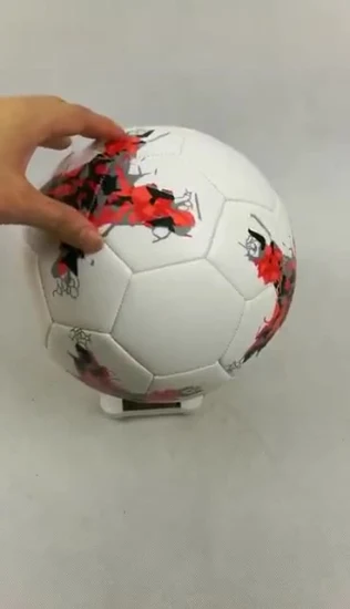 Balón de fútbol material de cuero cosido a máquina promocional de la PU del fútbol Balón de fútbol